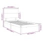 vidaXL Estructura de cama madera maciza de pino blanca 100x200 cm vidaXL Estructura de cama madera maciza de pino blanca 100x200 cm
