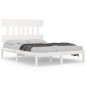 vidaXL Estructura de cama de madera maciza de pino blanca 160x200 cm vidaXL Estructura de cama de madera maciza de pino blanca 160x200 cm