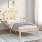 vidaXL Estructura de cama individual pequeña madera maciza 90x190 cm