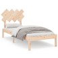 vidaXL Estructura de cama individual pequeña madera maciza 90x190 cm