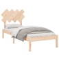vidaXL Estructura de cama individual pequeña madera maciza 90x190 cm