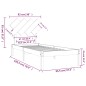 vidaXL Estructura de cama individual pequeña madera maciza 90x190 cm