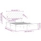 vidaXL Estructura de cama de madera maciza gris 140x190 cm vidaXL Estructura de cama de madera maciza gris 140x190 cm