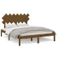 vidaXL Estructura de cama madera maciza marrón miel 140x200 cm vidaXL Estructura de cama madera maciza marrón miel 140x200 cm