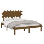 vidaXL Estructura de cama madera maciza marrón miel 140x200 cm vidaXL Estructura de cama madera maciza marrón miel 140x200 cm