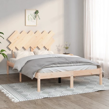 vidaXL Estructura de cama madera maciza 120x190 cm