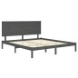 vidaXL Estructura de cama de madera maciza de pino gris 200x200 cm vidaXL Estructura de cama de madera maciza de pino gris 200x200 cm