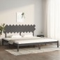 vidaXL Estructura de cama de madera maciza de pino gris 200x200 cm vidaXL Estructura de cama de madera maciza de pino gris 200x200 cm