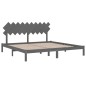 vidaXL Estructura de cama de madera maciza de pino gris 200x200 cm vidaXL Estructura de cama de madera maciza de pino gris 200x200 cm