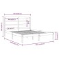 vidaXL Estructura de cama de matrimonio madera maciza 135x190 cm vidaXL Estructura de cama de matrimonio madera maciza 135x190 cm