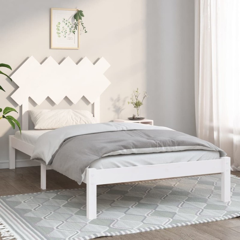 vidaXL Estructura de cama de madera maciza 100x200 cm vidaXL Estructura de cama de madera maciza 100x200 cm