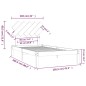 vidaXL Estructura de cama de madera maciza 100x200 cm vidaXL Estructura de cama de madera maciza 100x200 cm