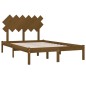 vidaXL Estructura de cama doble madera maciza marrón miel 135x190 cm vidaXL Estructura de cama doble madera maciza marrón miel 135x190 cm