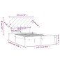 vidaXL Estructura de cama doble madera maciza marrón miel 135x190 cm vidaXL Estructura de cama doble madera maciza marrón miel 135x190 cm