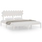 vidaXL Estructura de cama madera maciza blanca Super King 180x200 cm vidaXL Estructura de cama madera maciza blanca Super King 180x200 cm