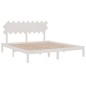 vidaXL Estructura de cama madera maciza blanca Super King 180x200 cm vidaXL Estructura de cama madera maciza blanca Super King 180x200 cm