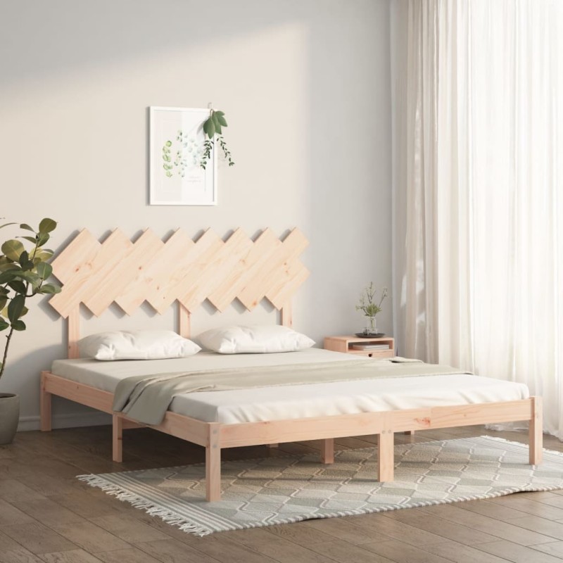 vidaXL Estructura de cama de madera maciza de pino 160x200 cm vidaXL Estructura de cama de madera maciza de pino 160x200 cm