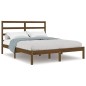 vidaXL Estructura de cama madera maciza de pino marrón miel 140x200 cm