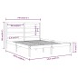 vidaXL Estructura de cama madera maciza de pino marrón miel 140x200 cm
