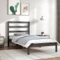 vidaXL Estructura de cama madera maciza de pino gris 90x200 cm vidaXL Estructura de cama madera maciza de pino gris 90x200 cm