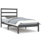 vidaXL Estructura de cama madera maciza de pino gris 90x200 cm vidaXL Estructura de cama madera maciza de pino gris 90x200 cm