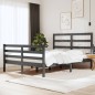vidaXL Estructura de cama de madera maciza de pino gris 140x190 cm vidaXL Estructura de cama de madera maciza de pino gris 140x190 cm