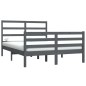 vidaXL Estructura de cama de madera maciza de pino gris 140x190 cm vidaXL Estructura de cama de madera maciza de pino gris 140x190 cm
