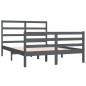 vidaXL Estructura de cama de madera maciza de pino gris 140x190 cm vidaXL Estructura de cama de madera maciza de pino gris 140x190 cm