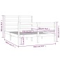 vidaXL Estructura de cama madera maciza de pino 135x190 cm vidaXL Estructura de cama madera maciza de pino 135x190 cm