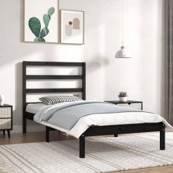 vidaXL Estructura de cama madera maciza de pino negra 90x200 cm