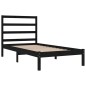 vidaXL Estructura de cama madera maciza de pino negra 90x200 cm
