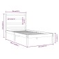 vidaXL Estructura de cama madera maciza de pino negra 90x200 cm