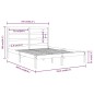 vidaXL Estructura de cama madera maciza king marrón miel 150x200 cm vidaXL Estructura de cama madera maciza king marrón miel 150x200 cm