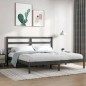 vidaXL Estructura de cama de madera maciza de pino gris 200x200 cm vidaXL Estructura de cama de madera maciza de pino gris 200x200 cm