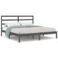 vidaXL Estructura de cama de madera maciza de pino gris 200x200 cm vidaXL Estructura de cama de madera maciza de pino gris 200x200 cm