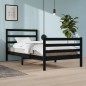 vidaXL Estructura de cama madera maciza de pino negra 100x200 cm
