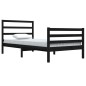 vidaXL Estructura de cama madera maciza de pino negra 100x200 cm