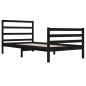 vidaXL Estructura de cama madera maciza de pino negra 100x200 cm