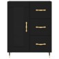 vidaXL Aparador alto madera contrachapada negro 69,5x34x180 cm vidaXL Aparador alto madera contrachapada negro 69,5x34x180 cm