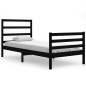 vidaXL Estructura de cama madera maciza de pino negra 90x200 cm vidaXL Estructura de cama madera maciza de pino negra 90x200 cm