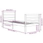 vidaXL Estructura de cama madera maciza de pino negra 90x200 cm vidaXL Estructura de cama madera maciza de pino negra 90x200 cm