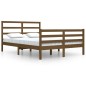 vidaXL Estructura de cama madera maciza de pino marrón miel 140x200 cm vidaXL Estructura de cama madera maciza de pino marrón miel 140x200 cm