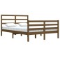 vidaXL Estructura de cama madera maciza de pino marrón miel 140x200 cm vidaXL Estructura de cama madera maciza de pino marrón miel 140x200 cm