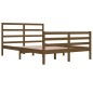 vidaXL Estructura de cama madera maciza de pino marrón miel 140x200 cm vidaXL Estructura de cama madera maciza de pino marrón miel 140x200 cm