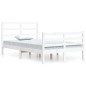 vidaXL Estructura de cama madera maciza de pino blanco 120x200 cm vidaXL Estructura de cama madera maciza de pino blanco 120x200 cm