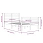 vidaXL Estructura de cama madera maciza de pino blanco 120x200 cm vidaXL Estructura de cama madera maciza de pino blanco 120x200 cm