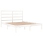 vidaXL Estructura de cama de madera de pino maciza blanca 140x200 cm vidaXL Estructura de cama de madera de pino maciza blanca 140x200 cm