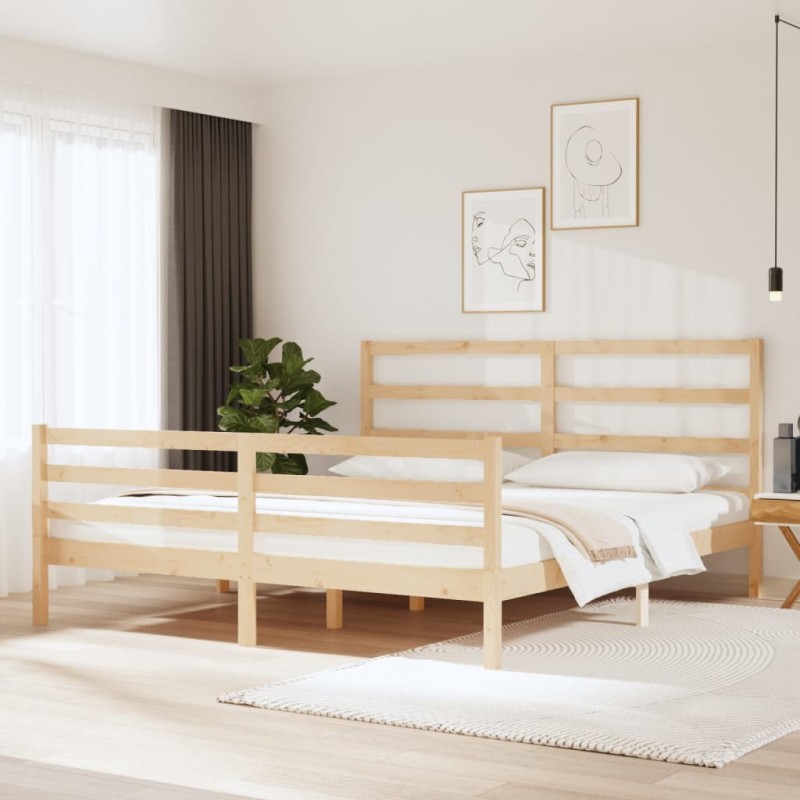 vidaXL Estructura de cama madera maciza de pino 180x200 cm vidaXL Estructura de cama madera maciza de pino 180x200 cm