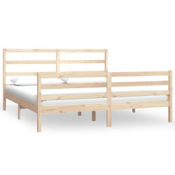 vidaXL Estructura de cama madera maciza de pino 180x200 cm
