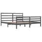 vidaXL Estructura de cama de madera maciza de pino gris 200x200 cm vidaXL Estructura de cama de madera maciza de pino gris 200x200 cm